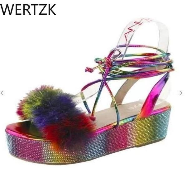 sandals women fur gladiator platform woman crystal ankle straps flats 2021 summer female mix color slides ladies shoes plus size, Black
sandals women fur gladiator platform woman crystal ankle straps flats 2021 summer female mix color slides ladies shoes plus size, Black