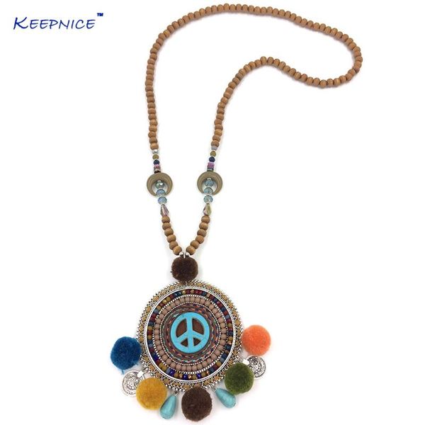 pendant necklaces boho jewelry bohemia peace symbol pendants necklace multicolor pompoms pompus charm long bib beads chain, Silver
pendant necklaces boho jewelry bohemia peace symbol pendants necklace multicolor pompoms pompus charm long bib beads chain, Silver