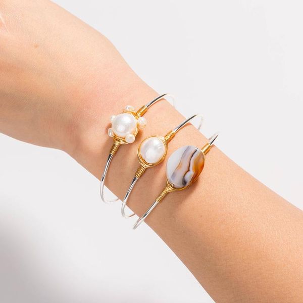 bangle 2021 trendy fashionable jewelry women bracelet plated adjustable nature stone geometric shape pearl bangles for party, Black
bangle 2021 trendy fashionable jewelry women bracelet plated adjustable nature stone geometric shape pearl bangles for party, Black
