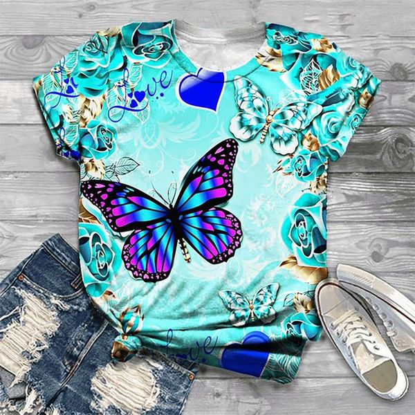 women's t-shirt 40# women t-shirts 3d printing short sleeve crew-neck tee butterfly letter print pattern plus size, White
women's t-shirt 40# women t-shirts 3d printing short sleeve crew-neck tee butterfly letter print pattern plus size, White