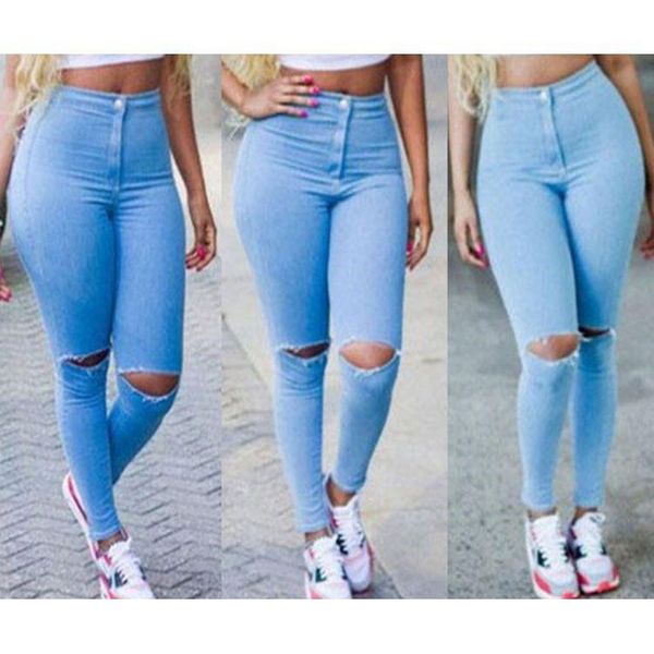 women's denim jeans suitable for plus size pants women, Blue
women's denim jeans suitable for plus size pants women, Blue