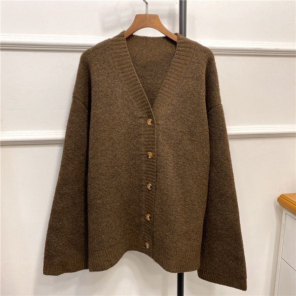 2021 new autumn winter sweater women's loose long sleeve v-neck casual knit cardigan and coat with buttons bww1, White;black
2021 new autumn winter sweater women's loose long sleeve v-neck casual knit cardigan and coat with buttons bww1, White;black