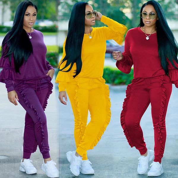 women's tracksuits 2021 two piece set ruffles lantern sleeve jogger pant track suit twinset winter outfit for women clothing runway ens, Gray
women's tracksuits 2021 two piece set ruffles lantern sleeve jogger pant track suit twinset winter outfit for women clothing runway ens, Gray