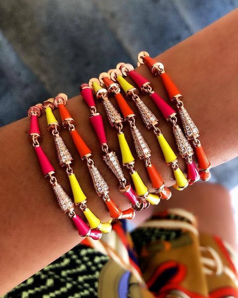 fashion colorful female jewelry 7 neon colors enamel spiked rivet charm link chain gold color bracelet, Golden;silver
fashion colorful female jewelry 7 neon colors enamel spiked rivet charm link chain gold color bracelet, Golden;silver