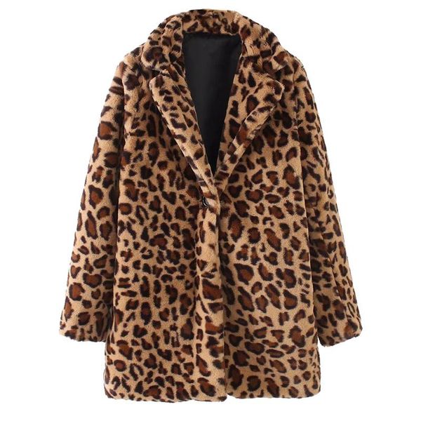 women's wool & blends european and american fuzzy leopard winter coat long sleeve ins styles female coats pashm soft, Black
women's wool & blends european and american fuzzy leopard winter coat long sleeve ins styles female coats pashm soft, Black
