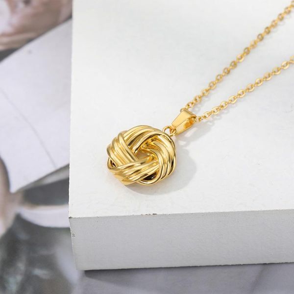 pendant necklaces geometry round knot stainless steel simple couple necklace friendship forever friend gifts bff, Silver
pendant necklaces geometry round knot stainless steel simple couple necklace friendship forever friend gifts bff, Silver