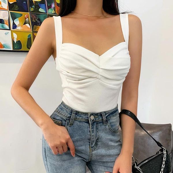 women's tanks & camis summer style short-sleeved solid color slim personality temperament low-cut shoulder strap v-neck vest, White
women's tanks & camis summer style short-sleeved solid color slim personality temperament low-cut shoulder strap v-neck vest, White