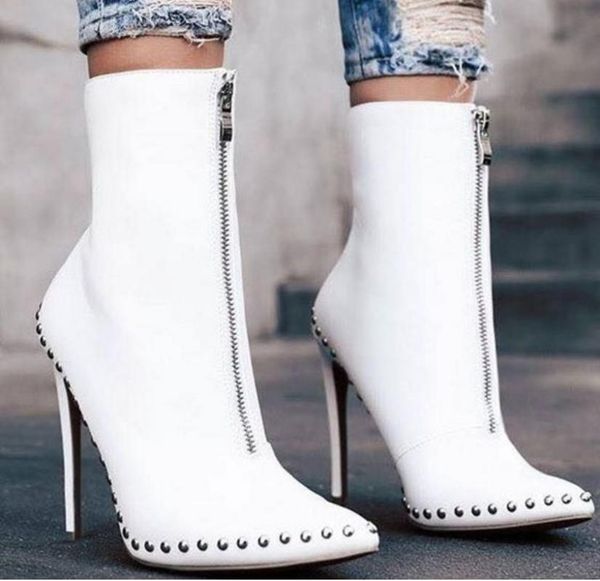 boots size35-42 women 11.5cm high heels ankle rivets fetish sock stiletto punk studded scarpins white stripper shoes, Black
boots size35-42 women 11.5cm high heels ankle rivets fetish sock stiletto punk studded scarpins white stripper shoes, Black