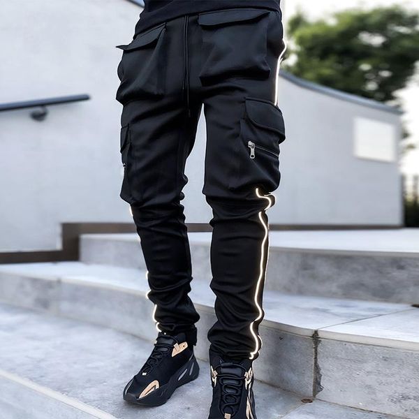 men's pants autumn sweat-absorbent breathable overalls reflective multi-pocket casual suitable for outdoor sports and fitness, Black
men's pants autumn sweat-absorbent breathable overalls reflective multi-pocket casual suitable for outdoor sports and fitness, Black