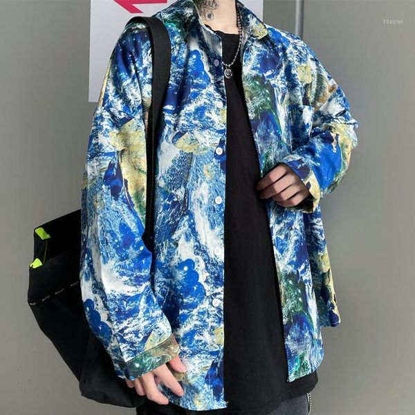 korean retro globe printing women's shirts streetwear clothing long sleeve blouse harajuku oversize women shirt blouses &, White
korean retro globe printing women's shirts streetwear clothing long sleeve blouse harajuku oversize women shirt blouses &, White