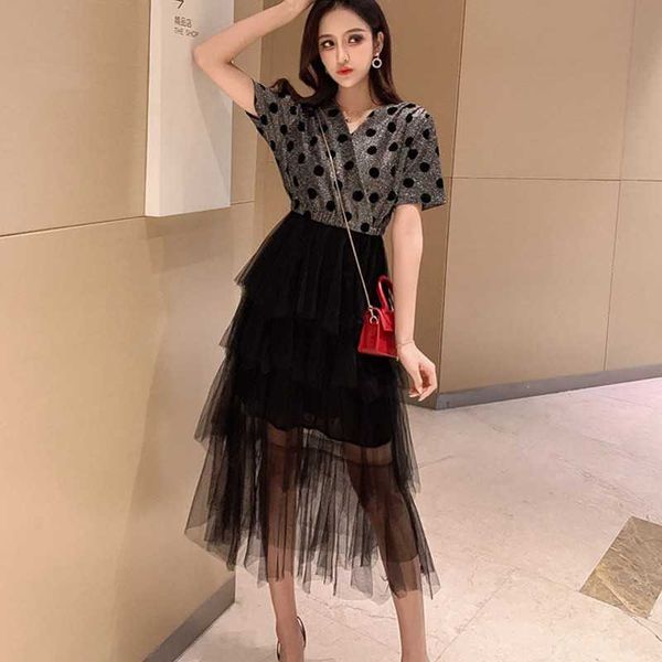 suit korean version of the off-season dot fashion short-sleeved dress female silk yarn two-piece s-l 210601, Black;gray
suit korean version of the off-season dot fashion short-sleeved dress female silk yarn two-piece s-l 210601, Black;gray