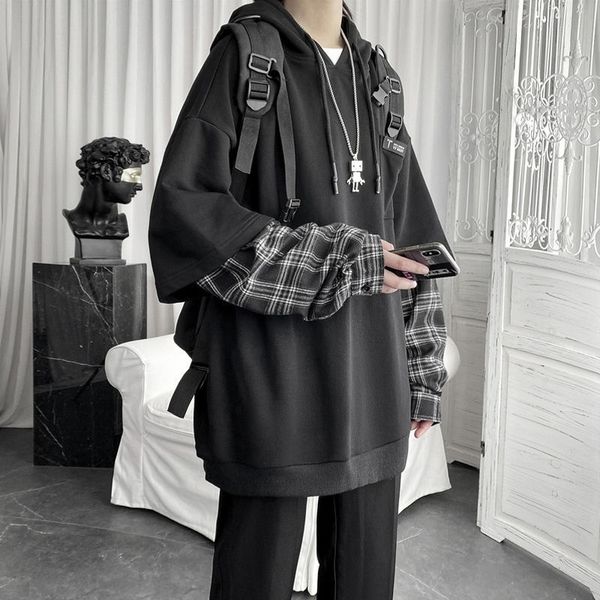 deeptown vintage hoodie women streetwear oversized sweatshirt punk long sleeve pullovers korean 2021 grunge plaid splice hoody, Black
deeptown vintage hoodie women streetwear oversized sweatshirt punk long sleeve pullovers korean 2021 grunge plaid splice hoody, Black