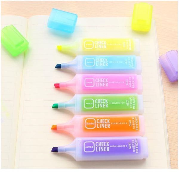 6pcs/pack fluorescent highlighter marker multi-color highlighter pen marker paint pens set stationery office school qylybf
6pcs/pack fluorescent highlighter marker multi-color highlighter pen marker paint pens set stationery office school qylybf