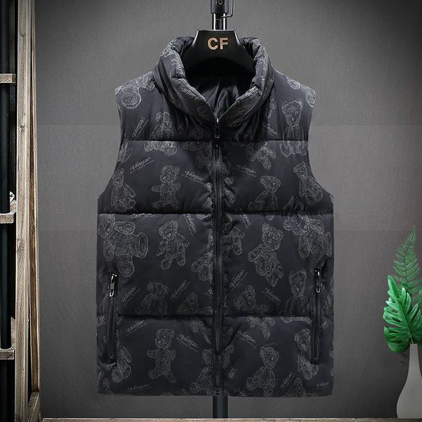 down jacket cotton waistcoat men's reflective trend in autumn and winter hsome light thin warm vest wear inside outside, Black
down jacket cotton waistcoat men's reflective trend in autumn and winter hsome light thin warm vest wear inside outside, Black