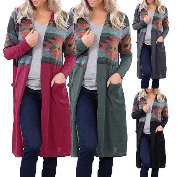 women's sweaters women knitted cardigan sweater 2021 spring print long loose casual hooded cardigans pockets jacket coat outerwear knit, White;black
women's sweaters women knitted cardigan sweater 2021 spring print long loose casual hooded cardigans pockets jacket coat outerwear knit, White;black