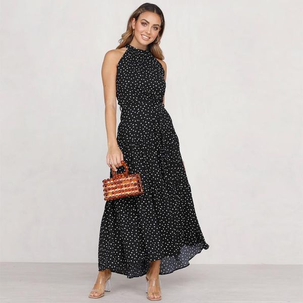 casual dresses summer beach long maxi dress women 2021polka dot floral print sleevless ruffles stylish high waist elegant vestidos, Black;gray
casual dresses summer beach long maxi dress women 2021polka dot floral print sleevless ruffles stylish high waist elegant vestidos, Black;gray