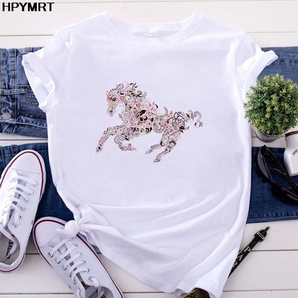 2021 new summer women's t shirt harajuku fun cute horse print short sleeve casual cartoon korean style tees female t-shirt, White
2021 new summer women's t shirt harajuku fun cute horse print short sleeve casual cartoon korean style tees female t-shirt, White