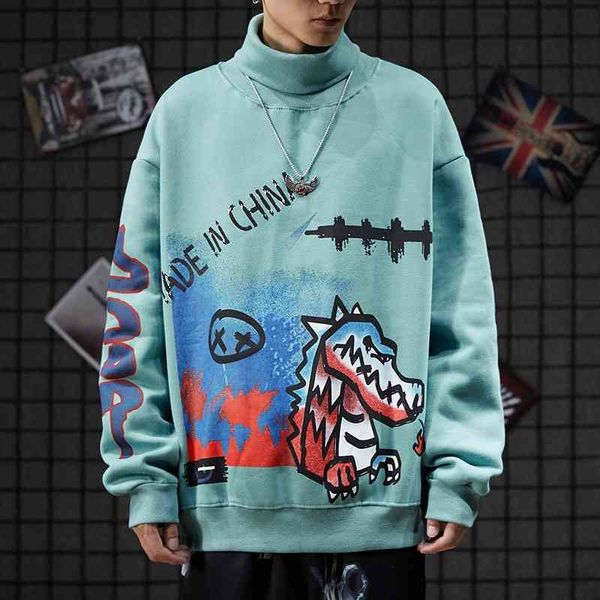 winter round high collar sweater men's pullover long sleeve hip hop cartoon printing fashion brand loose couple plush top, Black
winter round high collar sweater men's pullover long sleeve hip hop cartoon printing fashion brand loose couple plush top, Black