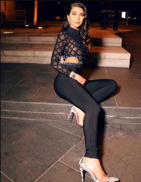 women's jumpsuits & rompers 2021 arrival beads design hollow out long sleeves stand club party casual wear bandage jumpsuit, Black;white
women's jumpsuits & rompers 2021 arrival beads design hollow out long sleeves stand club party casual wear bandage jumpsuit, Black;white