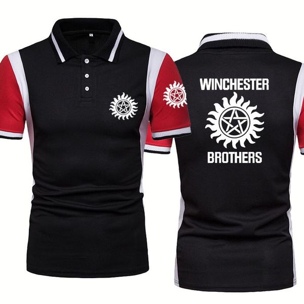 men's polos summer shirt winchester brothers printing fashion casual splicing color contrast cotton short slee, White;black
men's polos summer shirt winchester brothers printing fashion casual splicing color contrast cotton short slee, White;black