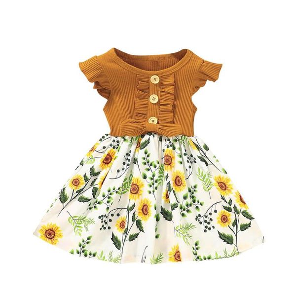 girl's dresses baby clothes toddler kids girl sleeve casual bow ribbed floral flower dress princess, Red;yellow
girl's dresses baby clothes toddler kids girl sleeve casual bow ribbed floral flower dress princess, Red;yellow