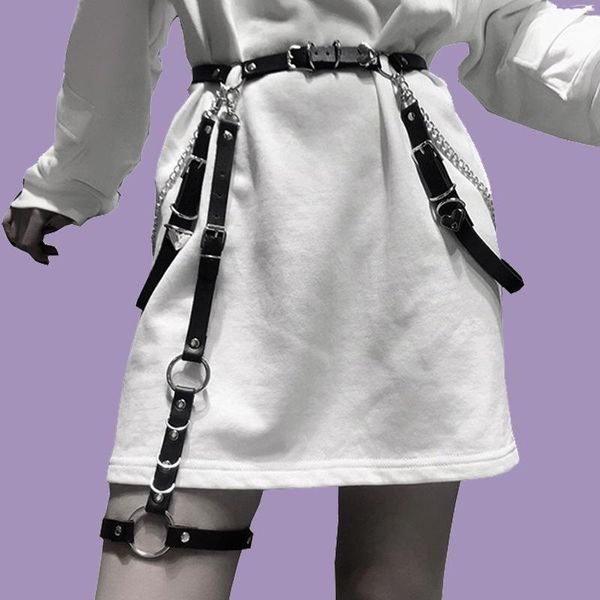belts fashion leather belt with metal chain women goth garter stocking leg harness strap punk heart buckle waist jeans, Black;brown
belts fashion leather belt with metal chain women goth garter stocking leg harness strap punk heart buckle waist jeans, Black;brown