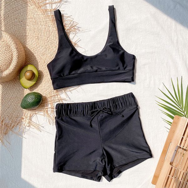 elastic band bikini 2020 bandeau swimsuit women flat angle pant swimwear female sports bathing suit sportswear yoga new, Black
elastic band bikini 2020 bandeau swimsuit women flat angle pant swimwear female sports bathing suit sportswear yoga new, Black