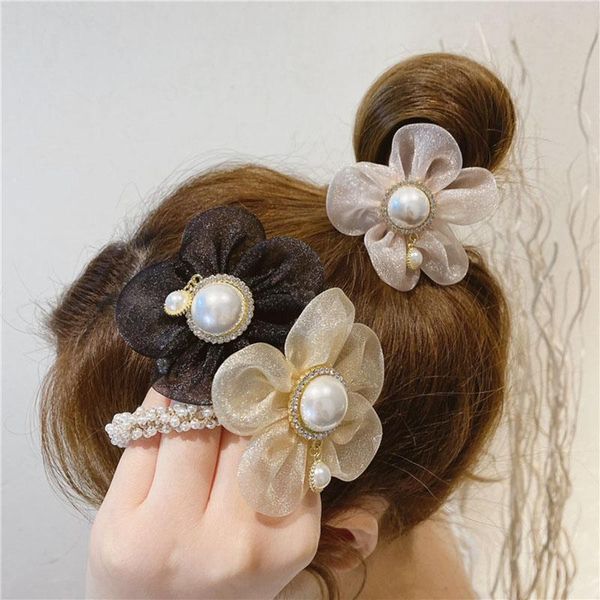 hair accessories 1pcs women fashion flower pearl rhinestone bands elastic female ponytail rope ring for girls headwear, Slivery;white
hair accessories 1pcs women fashion flower pearl rhinestone bands elastic female ponytail rope ring for girls headwear, Slivery;white