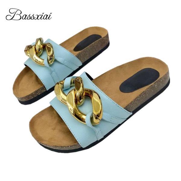 slippers unique metal chains decor lazyman mules for girls lady summer flat heel real leather slip-on runway women, Black
slippers unique metal chains decor lazyman mules for girls lady summer flat heel real leather slip-on runway women, Black