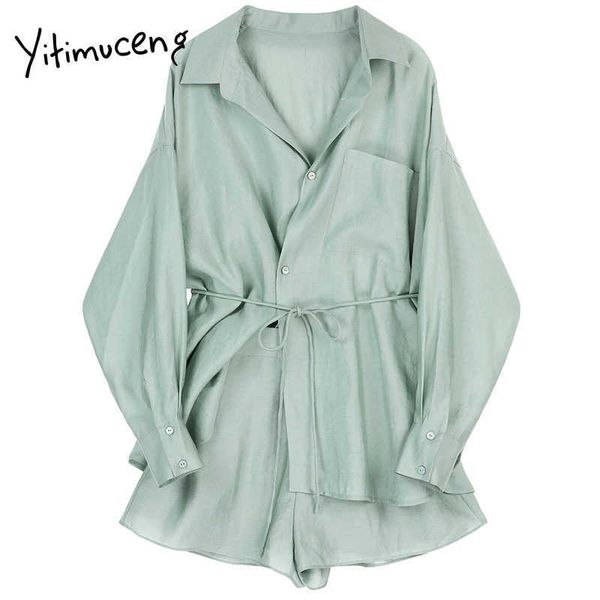 yitimuceng 2 pieces sashes blouse women button shirts loose solid spring fashion long sleeve turn-down collar casual 210601, White
yitimuceng 2 pieces sashes blouse women button shirts loose solid spring fashion long sleeve turn-down collar casual 210601, White