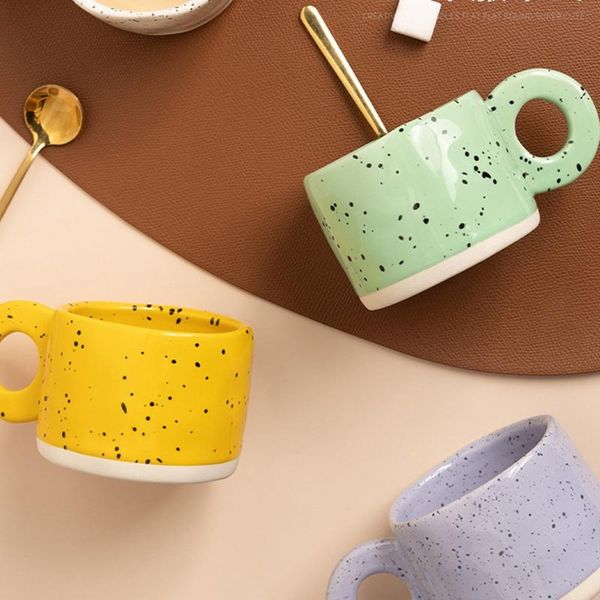 ins style ink point handmade breakfast mug ceramic mug coffee purple gary white color
ins style ink point handmade breakfast mug ceramic mug coffee purple gary white color