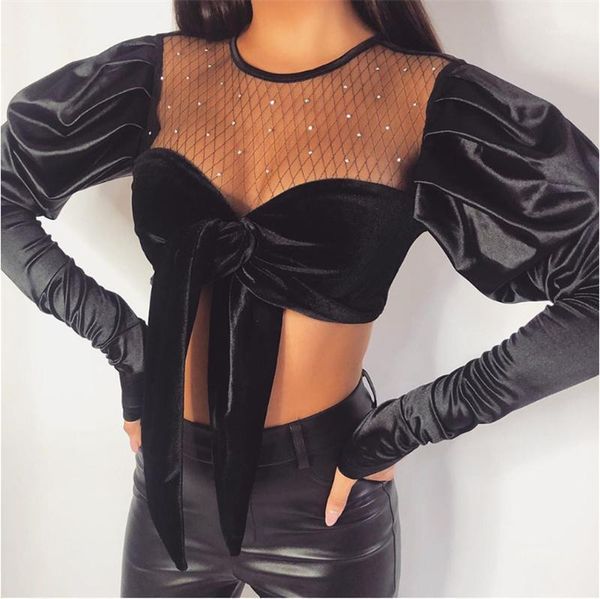 womens and blouses bead bow knot bandage fish net crop vintage blouse shirt hollow out ladies party clubwear women's & shirts, White
womens and blouses bead bow knot bandage fish net crop vintage blouse shirt hollow out ladies party clubwear women's & shirts, White