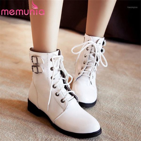 boots memunia 2021 arrival ankle lace up buckle round toe low heel casual shoes comfortable autumn winter short woman1, Black
boots memunia 2021 arrival ankle lace up buckle round toe low heel casual shoes comfortable autumn winter short woman1, Black