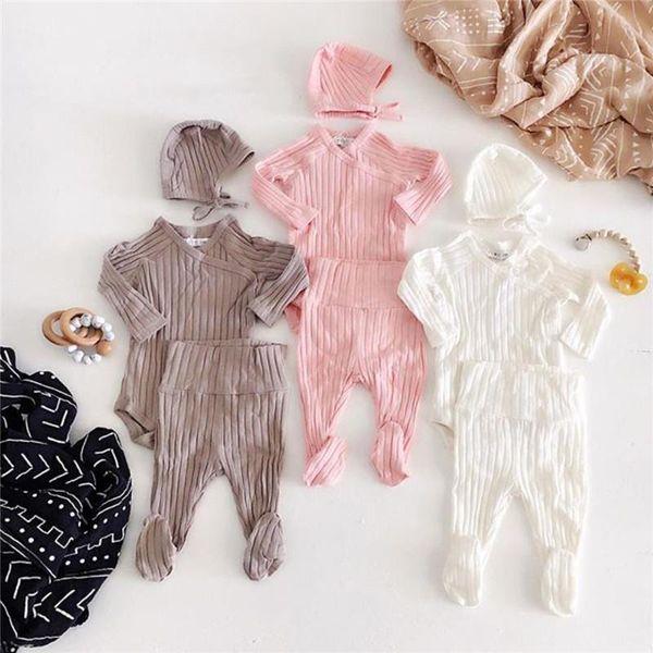 clothing sets born baby solid color clothes ribbed long sleeve romper pants hat 3pcs toddler girl boy fall winter outfits, White
clothing sets born baby solid color clothes ribbed long sleeve romper pants hat 3pcs toddler girl boy fall winter outfits, White