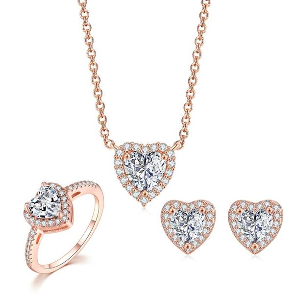 earrings & necklace wedding bride jewelry set for women korean heart chain rose gold color earring ring zircon jewellery wholesale s543, Silver
earrings & necklace wedding bride jewelry set for women korean heart chain rose gold color earring ring zircon jewellery wholesale s543, Silver
