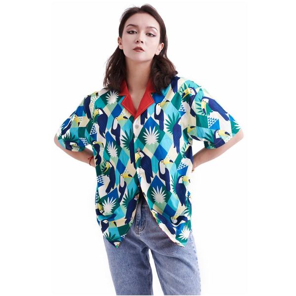 women's swimwear blue bird hawaiian shirts anime swimsuit cover up women hip hop blouses blusas chemise camisa streetwear cotton, White;black
women's swimwear blue bird hawaiian shirts anime swimsuit cover up women hip hop blouses blusas chemise camisa streetwear cotton, White;black