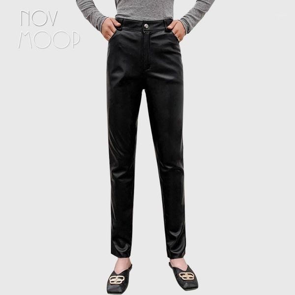 novmoop genuine leather soft women pencil pants straight pattern with zigzag leg openning elegant formal lady style lt3477 women's & ca, Black;white
novmoop genuine leather soft women pencil pants straight pattern with zigzag leg openning elegant formal lady style lt3477 women's & ca, Black;white