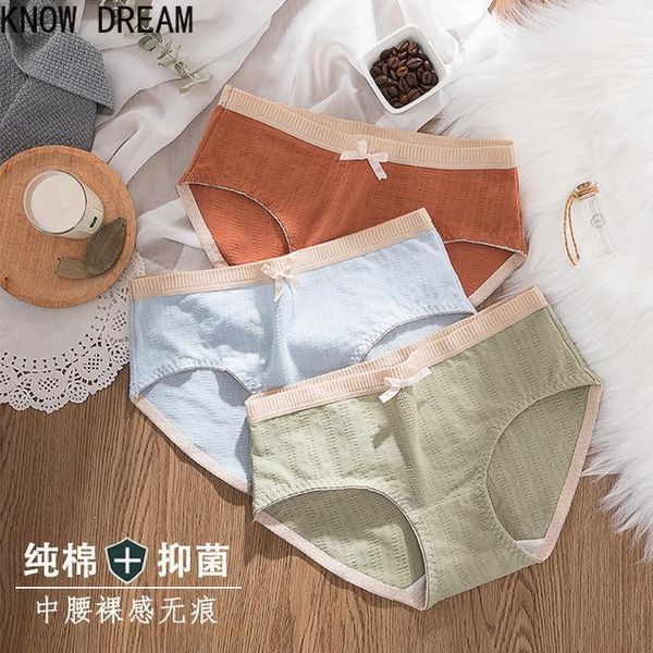 women's panties know dream girls' cotton low-waist triangle antibacterial crotch comfortable tummy ladies underwear, Black;pink
women's panties know dream girls' cotton low-waist triangle antibacterial crotch comfortable tummy ladies underwear, Black;pink