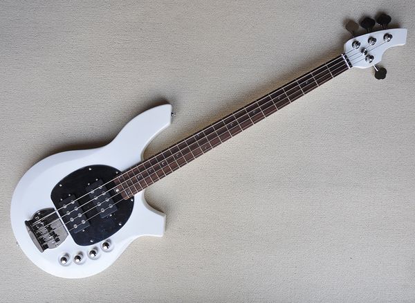 4 strings white electric bass guitar with active circuit,rosewood fretboard,24 frets,can be customized as requested
4 strings white electric bass guitar with active circuit,rosewood fretboard,24 frets,can be customized as requested
