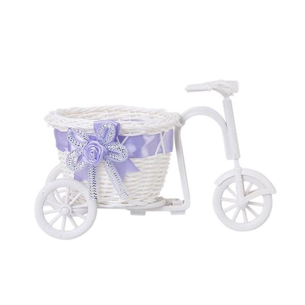 vases tricycle flower basket wicker for vase and gift decoration storage - white purple
vases tricycle flower basket wicker for vase and gift decoration storage - white purple