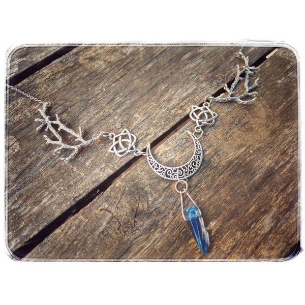 pendant necklaces elven moon quartz necklace, faery jewels, wicca, pagan witch, triple goddess, muse, alternative fashion healing, Silver
pendant necklaces elven moon quartz necklace, faery jewels, wicca, pagan witch, triple goddess, muse, alternative fashion healing, Silver