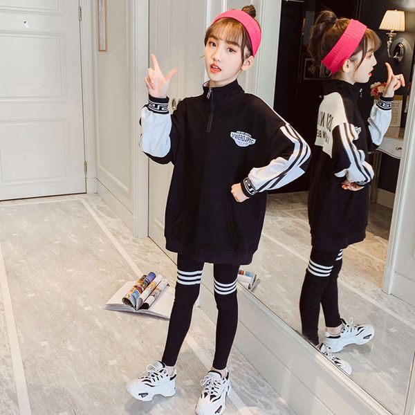 net red 2021 new girls' foreign sle fashion spring and autumn children's sports two piece suit, White
net red 2021 new girls' foreign sle fashion spring and autumn children's sports two piece suit, White