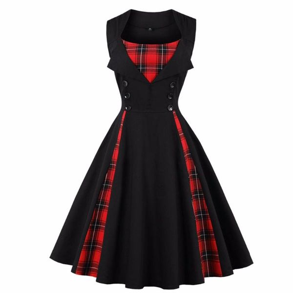 casual dresses plus size 5xl audrey hepburn dress womens clothing sleeveless red black plaid print summer 50s vintage rockabilly swing, Black;gray
casual dresses plus size 5xl audrey hepburn dress womens clothing sleeveless red black plaid print summer 50s vintage rockabilly swing, Black;gray
