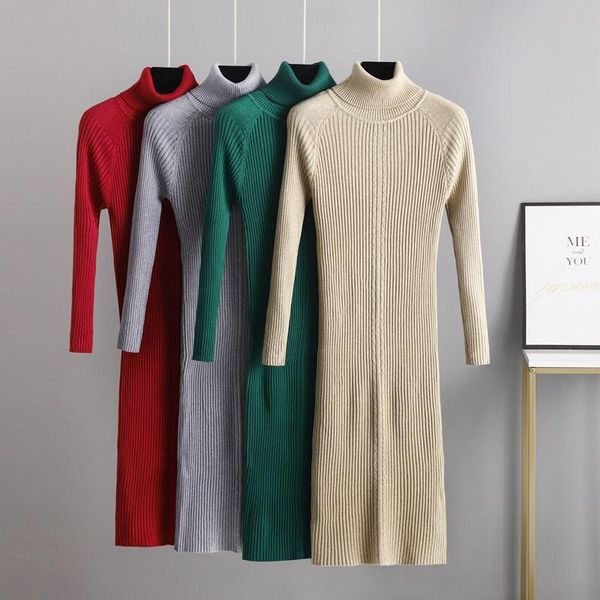 casual dresses singreiny autumn winter turtleneck knitted dress women elastic bodycon long sleeve slim thick warm sweater, Black;gray
casual dresses singreiny autumn winter turtleneck knitted dress women elastic bodycon long sleeve slim thick warm sweater, Black;gray
