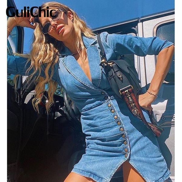 casual dresses 3.2 high end quality temperament ruched split mini dress female fashion cotton slim denim, Black;gray
casual dresses 3.2 high end quality temperament ruched split mini dress female fashion cotton slim denim, Black;gray