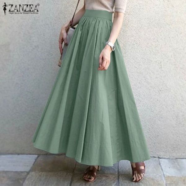 2021 new zanzea elegant summer high waist party long skirt fashion women solid office lady a-line skirts casual maxi sun faldas saia 95n2, Black
2021 new zanzea elegant summer high waist party long skirt fashion women solid office lady a-line skirts casual maxi sun faldas saia 95n2, Black