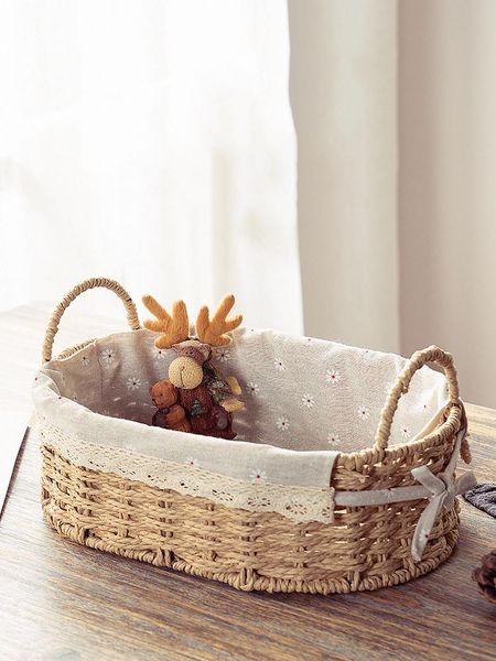 storage baskets hand-woven key remote deskbox imitation rattan debris finishing makeup lipstick
storage baskets hand-woven key remote deskbox imitation rattan debris finishing makeup lipstick