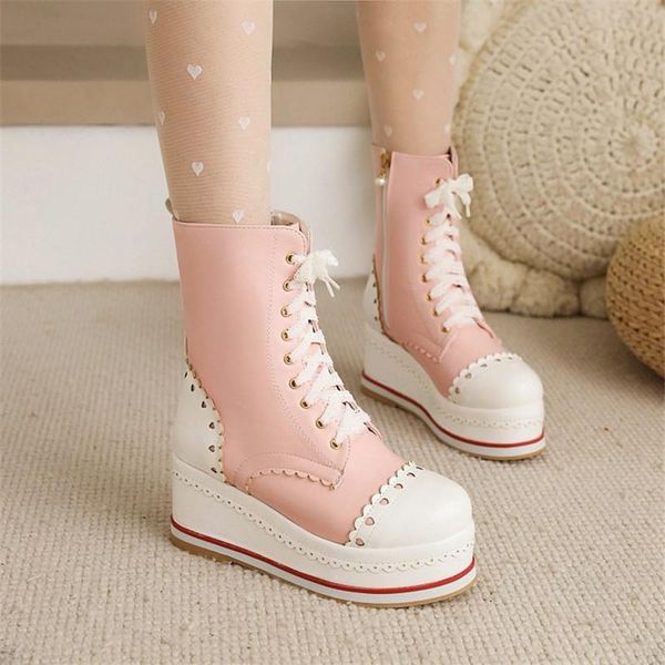 boots pxelena 10 candy colors women wedge high heels cosplay platform mixed color student school girls uniform spring fall shoes, Black
boots pxelena 10 candy colors women wedge high heels cosplay platform mixed color student school girls uniform spring fall shoes, Black