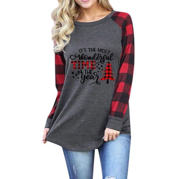 women's t-shirt plaid christmas day cartoon color splicing t shirts women o neck long sleeve 2021 autumn casual plus size s-5xl, White
women's t-shirt plaid christmas day cartoon color splicing t shirts women o neck long sleeve 2021 autumn casual plus size s-5xl, White
