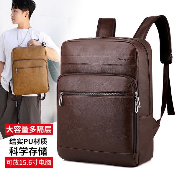 men's pu backpack leather multifunctional busins computer bag large capacity multi compartment fashion schoolbag
men's pu backpack leather multifunctional busins computer bag large capacity multi compartment fashion schoolbag